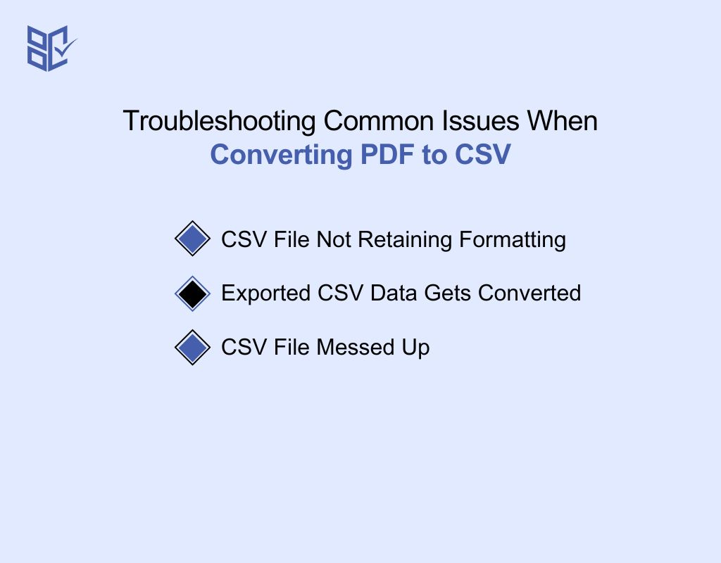 Troubleshooting Common Issues When Converting PDF to CSV